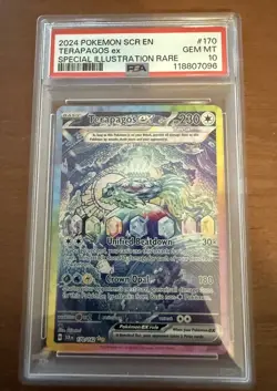 PSA 10 GEM MINT Terapagos Ex 170/142 Stellar Crown SIR Pokemon Card - Image 1