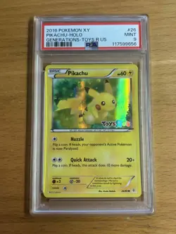 2016 Pokemon XY Generations Toys R Us Promo Pikachu PSA 9 - Image 1
