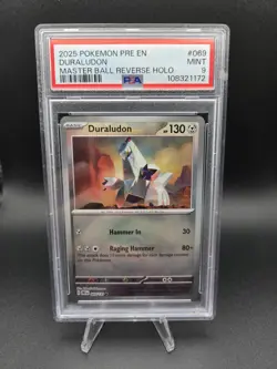 Duraludon 069/131 Master Ball Reverse Holo PSA 9 - Pokemon Prismatic Evolutions - Image 1