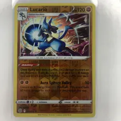 2022 Pokemon TCG SWSH Brilliant Stars - Lucario [Reverse Holo] #79/172 - NM - Image 1