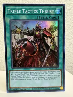 YuGiOh! Triple Tactics Thrust RA03-EN072 Super Rare 1st Edition English NM - Image 1
