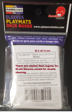 Player’s Choice MINI Premium Quality Card Sleeves Yugioh! MINI (60x80mm) White - Image 2