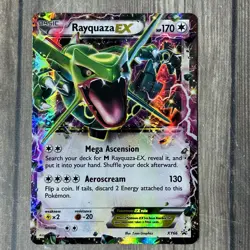 Rayquaza EX XY66 Holo Black Star Promo Pokemon Card MP - Image 4