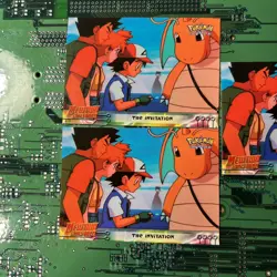 The Invitation 13 Topps Pokemon Mewtwo Strikes Back Card Blue Logo 1st Print 3 - Image 2