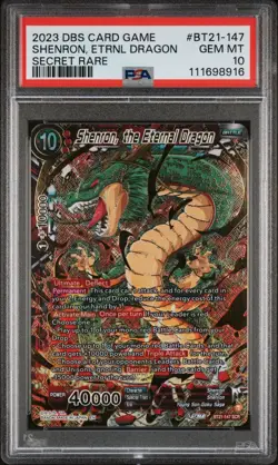DBS Card Game Shenron Eternal Dragon Wild Resurgence BT21-147- PSA 10 - Image 1