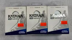 Ultimate Guard 3 Packs of 60 Japanese Size Card Sleeves Red 62x89mm NEW - Image 1