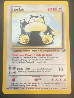 1999 Pokemon SNORLAX Holo 11/64 Jungle Set rare WOTC Card Vintage NM PSA BGS CGC - Image 1