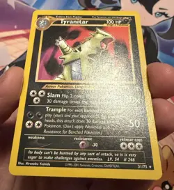 Tyranitar Neo Discovery Non Holo Rare 31/75 Card LP VTG Pokemon *More Auctions* - Image 3