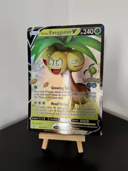Pokemon Go TCG Alolan Exeggutor V SWSH225 Black Star Promo Jumbo Card - NM - Image 1
