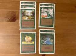 Lot of 8 Cards from Unlimited Edition Magic the Gathering MTG 1993 Vintage Green - Image 1