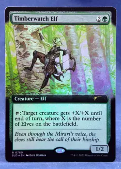 Timberwatch Elf (FOIL Extended Art) MTG Secret Lair Drop SLD - NM - Image 1