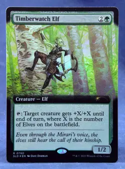 Timberwatch Elf (FOIL Extended Art) MTG Secret Lair Drop SLD - NM - Image 2