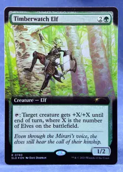 Timberwatch Elf (FOIL Extended Art) MTG Secret Lair Drop SLD - NM - Image 3