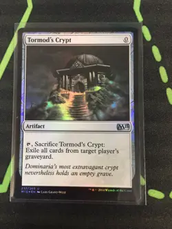 MTG Magic The Gathering Tormod’s Crypt Foil M15 Artifact Commander - Image 1