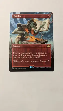 Gamble - Borderless - Dominaria Remastered - DMR MTG - MINT - Image 1