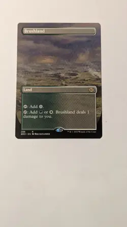 MTG Brushland - Borderless NM-Mint The Brothers' War BRO 298 - Image 1