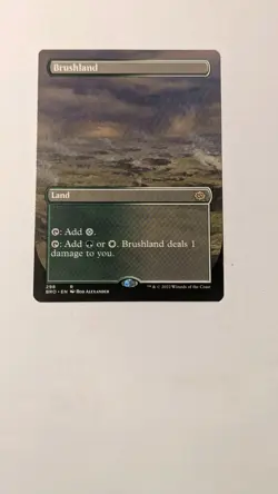 MTG Brushland - Borderless NM-Mint The Brothers' War BRO 298 - Image 2