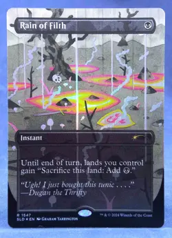 Rain of Filth (Rainbow FOIL) MTG Secret Lair Drop Prismatic Nightmares SLD - NM - Image 1