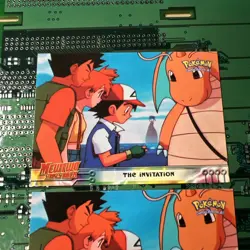 The Invitation 13 Topps Pokemon Mewtwo Strikes Back Black Logo Dragonite 2 - Image 2