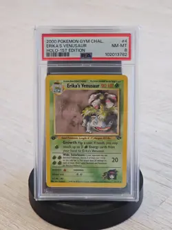 PSA NM-MT 8 - 2000 Pokemon Erika's Venusaur 4/132 1st Edition Gym Challenge Holo - Image 1
