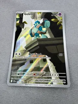 Golett 122/086 English Pokemon TCG Black Bolt Illustration Rare MINT PACK FRESH - Image 3