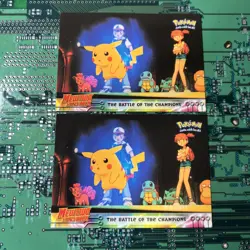 The Battle of the Champions 25 Topps Pokemon Mewtwo Strikes Back Black Logo 2 - Image 1