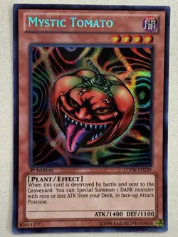 Yugioh Mystic Tomato LCYW-EN239 Secret Rare 1st Ed VLP - Image 1
