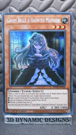 | Yugioh Ghost Belle Haunted Mansion MP22-EN258 Prismatic Secret Rare NM 🔥 | - Image 1