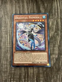 Yugioh Dracotail Faimena Collector's Rare (CR) JUSH-EN002 1st Edition Near Mint - Image 1