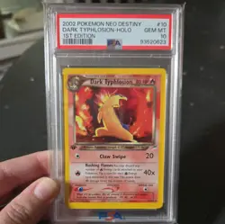 2002 Pokemon Dark Typhlosion Neo Destiny Holo Card #10/105 PSA 10 - 1st Edition - Image 3