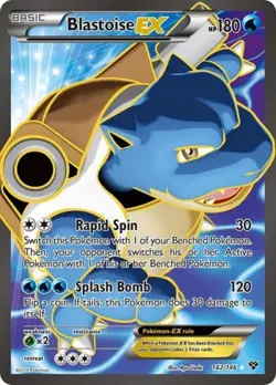 Pokemon Blastoise EX (142 Full Art) NM 1st Edition Normal XY Base Set - Image 1
