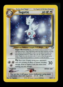 Togetic 16/111 Neo Genesis 2000 SWIRL Holo Rare WOTC Pokemon Card TCG - Image 1