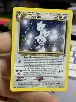 Togetic 16/111 Neo Genesis 2000 SWIRL Holo Rare WOTC Pokemon Card TCG - Image 3