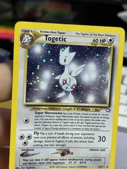 Togetic 16/111 Neo Genesis 2000 SWIRL Holo Rare WOTC Pokemon Card TCG - Image 5