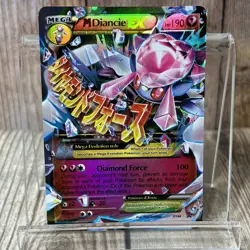 M Diancie EX XY44 Black Star Promo Ultra Rare Holo Pokemon Card HP - Image 1