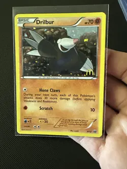 Pokemon TCG 2012 McDonald’s Promo - Drilbur #8/12 - Stamped Holo Card MINTY - Image 1
