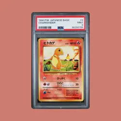 PSA 9 ~ Charmander #4 1996 Pokemon Japanese Base - Vintage Card - Mint No. 004 - Image 1