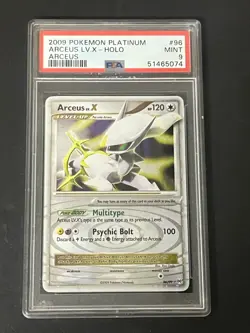 PSA 9 Pokemon Arceus Lv X Platinum: Arceus 96/99 Holo Rare Card - Image 1