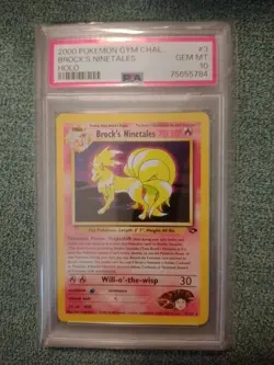 2000 Pokemon Gym Challenge Brock's Ninetales Holo Card #3 PSA 10 - Image 1