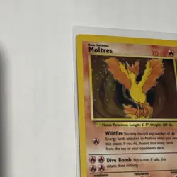 Moltres 12/62 Holo Fossil Pokemon Card 1999 - Image 2
