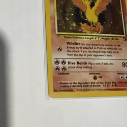 Moltres 12/62 Holo Fossil Pokemon Card 1999 - Image 3