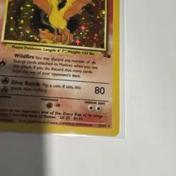 Moltres 12/62 Holo Fossil Pokemon Card 1999 - Image 4