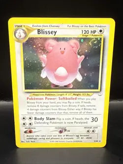 Pokemon Blissey 2/64 Neo Revelation Holo Pokemon Card Swirl - Image 1