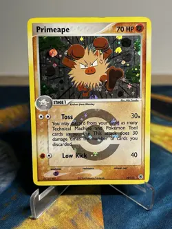 Primeape 28/112 EX FireRed & LeafGreen Reverse Holo Rare Stamp Pokemon Card 2004 - Image 1