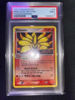 PSA 9 POKEMON 2007 NINETALES REVERSE FOIL #19 POWER KEEPERS - Image 1