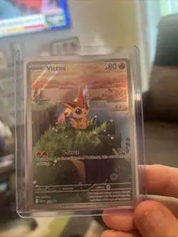 Pokemon TCG Victini Full Art Holo BLACK STAR PROMO 208 Mint Condition Rare Mint - Image 1