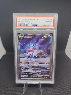 Suicune V GG38/GG70 Crown Zenith: Galarian Gallery Holo PSA 10 Pokemon - Image 1