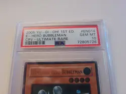 PSA 10 Gem - Elemental Hero Bubbleman CRV-EN014 1st Edition Ultimate Rare YuGiOh - Image 2
