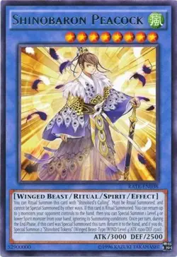 Shinobaron Peacock - RATE-EN038 - Rare - Unlimited Edition - Heavily Played - Image 1