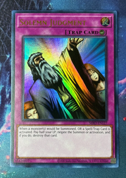 Yugioh - Solemn Judgment (NM) - MRD-EN127 - Ultra Rare - 25th Anniversary - Image 1